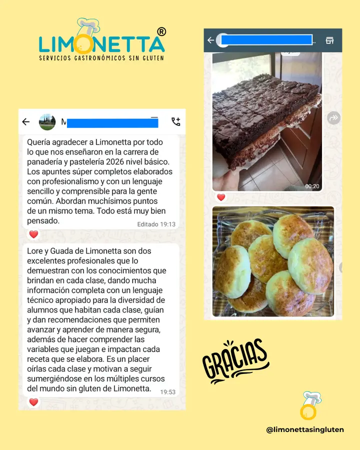 Agradecimiento por la Carrera Inicial con producciones de brownie y panes